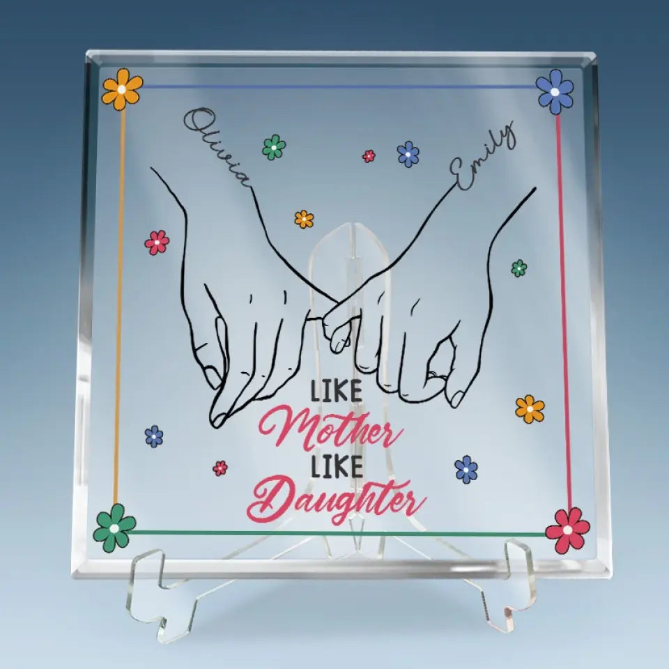 Tu es mon chef-d'œuvre éternel - Plaque acrylique carrée personnalisée pour la famille - Cadeau pour maman, fille