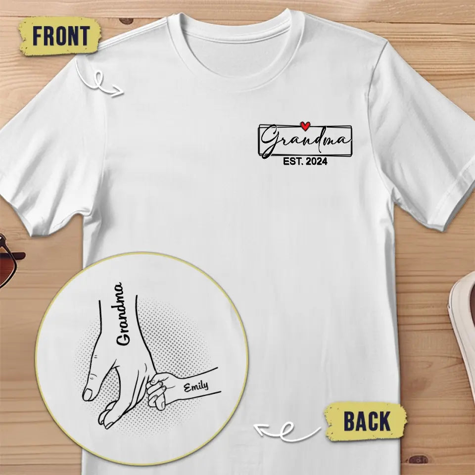 L'un des mots les plus doux que j'ai jamais entendu est Nana - T-shirt unisexe personnalisé imprimé dos et devant pour la famille - Cadeau pour maman, grand-mère