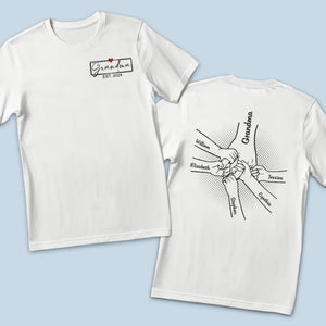 L'un des mots les plus doux que j'ai jamais entendu est Nana - T-shirt unisexe personnalisé imprimé dos et devant pour la famille - Cadeau pour maman, grand-mère