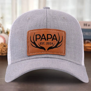 Papa, tu as toujours été mon héros - Chapeau personnalisé en cuir avec patch - Cadeau pour papa, grand-père