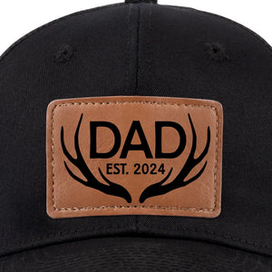 Papa, tu as toujours été mon héros - Chapeau personnalisé en cuir avec patch - Cadeau pour papa, grand-père