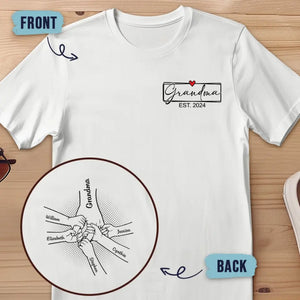 L'un des mots les plus doux que j'ai jamais entendu est Nana - T-shirt unisexe personnalisé imprimé dos et devant pour la famille - Cadeau pour maman, grand-mère