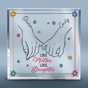 Tu es mon chef-d'œuvre éternel - Plaque acrylique carrée personnalisée pour la famille - Cadeau pour maman, fille