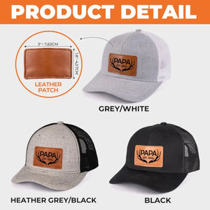 Papa, tu as toujours été mon héros - Chapeau personnalisé en cuir avec patch - Cadeau pour papa, grand-père