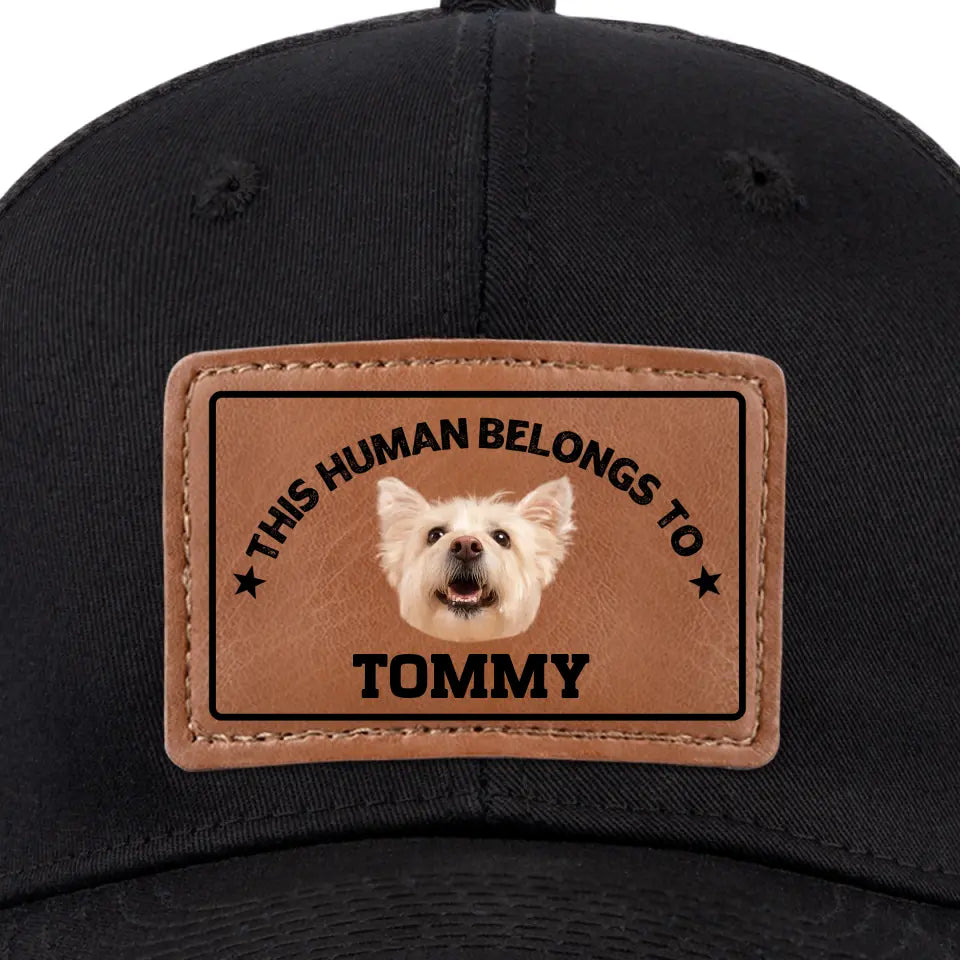 Photo personnalisée : La vie est dure, mais vous la rendez meilleure ! Chapeau en cuir personnalisé pour chien et chat ! Cadeau pour les propriétaires et les amoureux des animaux.