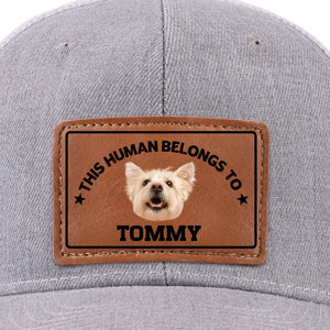 Photo personnalisée : La vie est dure, mais vous la rendez meilleure ! Chapeau en cuir personnalisé pour chien et chat ! Cadeau pour les propriétaires et les amoureux des animaux.