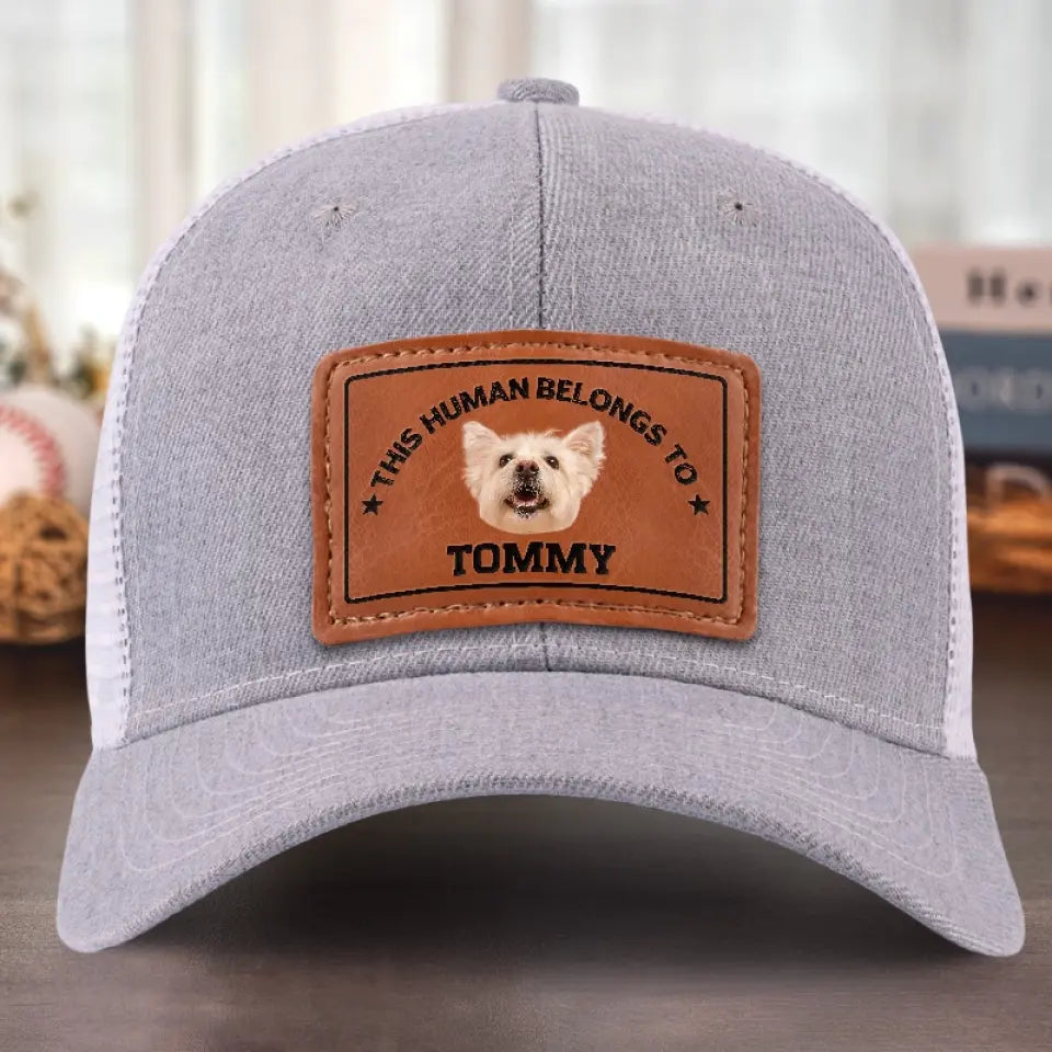 Photo personnalisée : La vie est dure, mais vous la rendez meilleure ! Chapeau en cuir personnalisé pour chien et chat ! Cadeau pour les propriétaires et les amoureux des animaux.