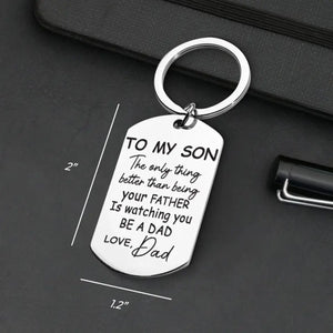 J'adore te voir devenir papa - Porte-clés personnalisé pour la famille - Cadeau pour fils, petit-fils