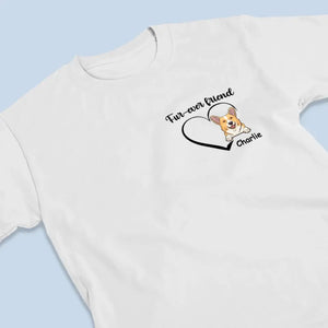 T-shirt unisexe personnalisé « Ami à fourrure » pour chien et chat, imprimé recto verso et recto verso - Cadeau pour propriétaires et amoureux des animaux