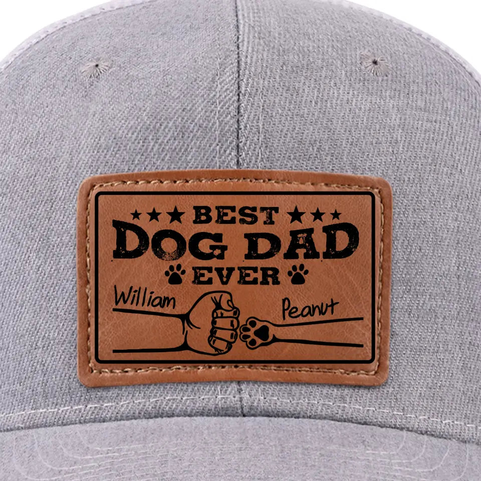 Je sais que nous avons des vibrations positives pour les pattes - Chapeau en cuir personnalisé pour chien - Cadeau pour les propriétaires d'animaux et les amoureux des animaux