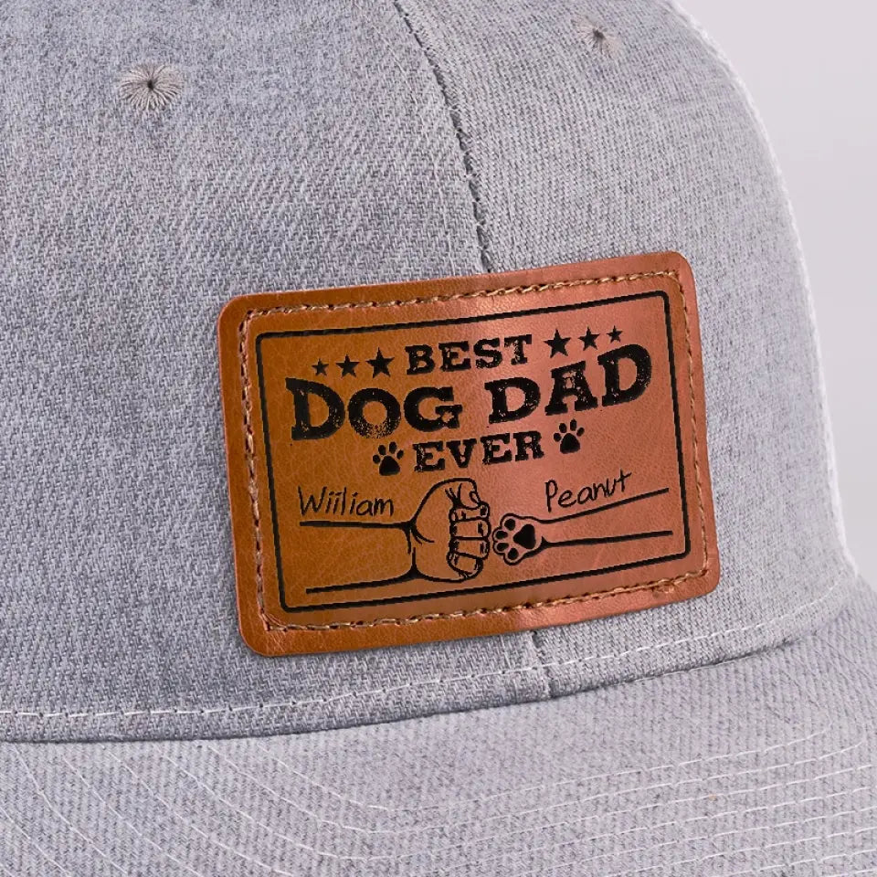 Je sais que nous avons des vibrations positives pour les pattes - Chapeau en cuir personnalisé pour chien - Cadeau pour les propriétaires d'animaux et les amoureux des animaux