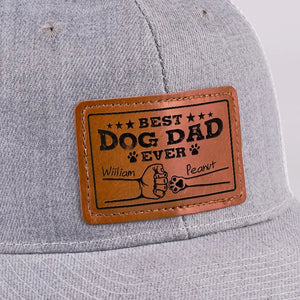 Je sais que nous avons des vibrations positives pour les pattes - Chapeau en cuir personnalisé pour chien - Cadeau pour les propriétaires d'animaux et les amoureux des animaux