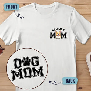 T-shirt unisexe personnalisé « Chien maman » imprimé recto verso – Cadeau pour propriétaires et amoureux des animaux