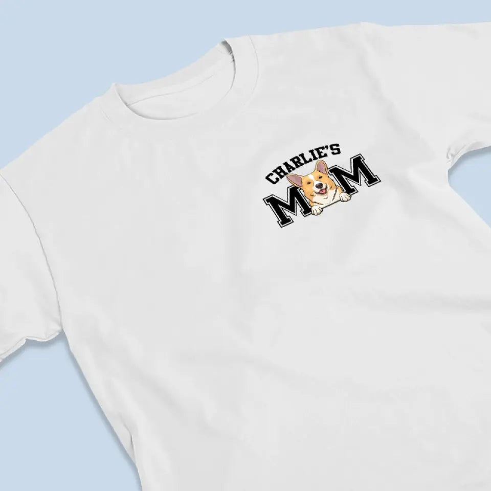 T-shirt unisexe personnalisé « Chien maman » imprimé recto verso – Cadeau pour propriétaires et amoureux des animaux