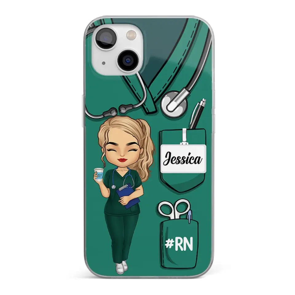 Soyez l'infirmière que vous aimeriez avoir comme patiente - Étui de téléphone transparent personnalisé pour infirmière - Cadeau d'appréciation, de remerciement, de vie d'infirmière, de vie de médecin