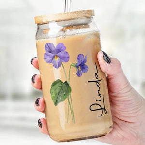 Vivez simplement et épanouissez-vous sauvagement - Tasse en verre personnalisée, tasse à café glacé - Cadeau pour meilleures amies, meilleures amies, sœurs
