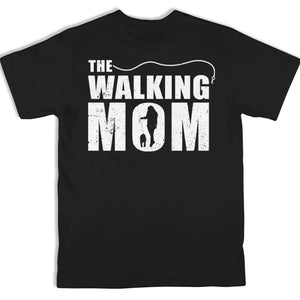 T-shirt unisexe personnalisé « The Walking Dad » avec imprimé chien, dos et devant – Cadeau pour les propriétaires et les amoureux des animaux