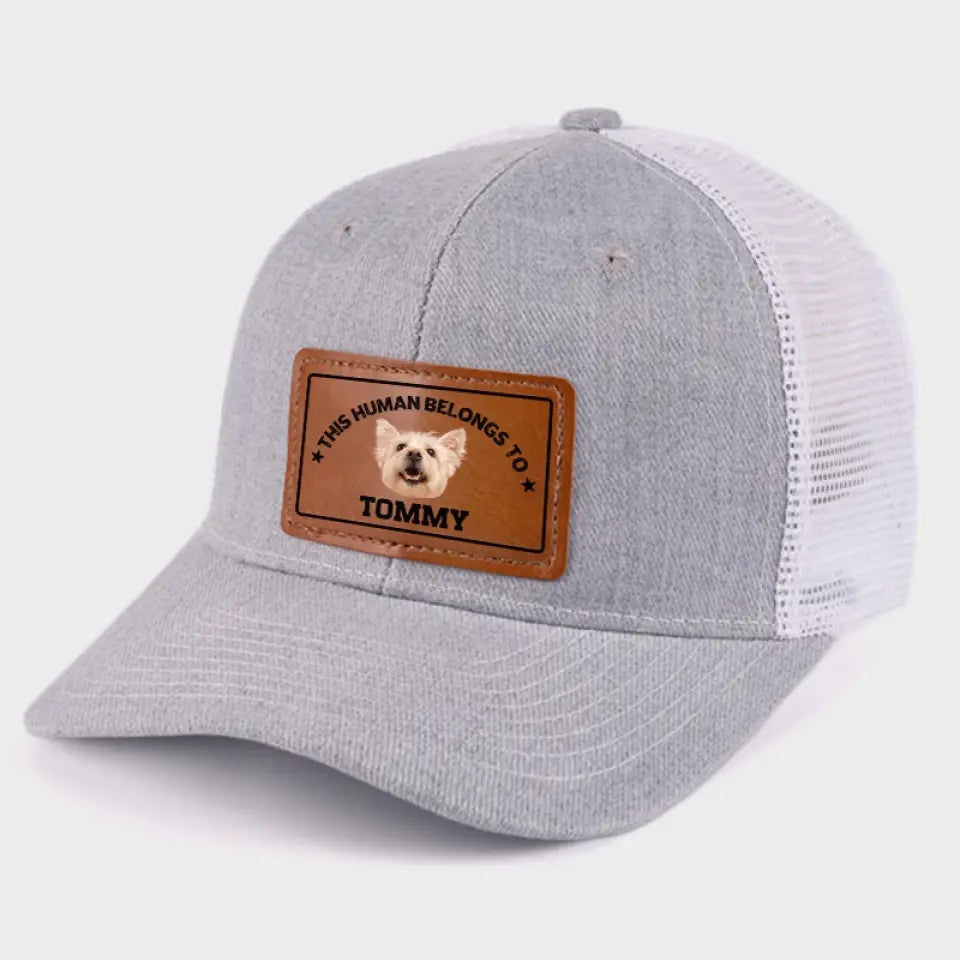 Photo personnalisée : La vie est dure, mais vous la rendez meilleure ! Chapeau en cuir personnalisé pour chien et chat ! Cadeau pour les propriétaires et les amoureux des animaux.
