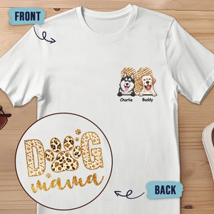 Je t'aime pour toujours, maman chien - T-shirt unisexe personnalisé imprimé recto verso - Cadeau pour propriétaires et amoureux des animaux