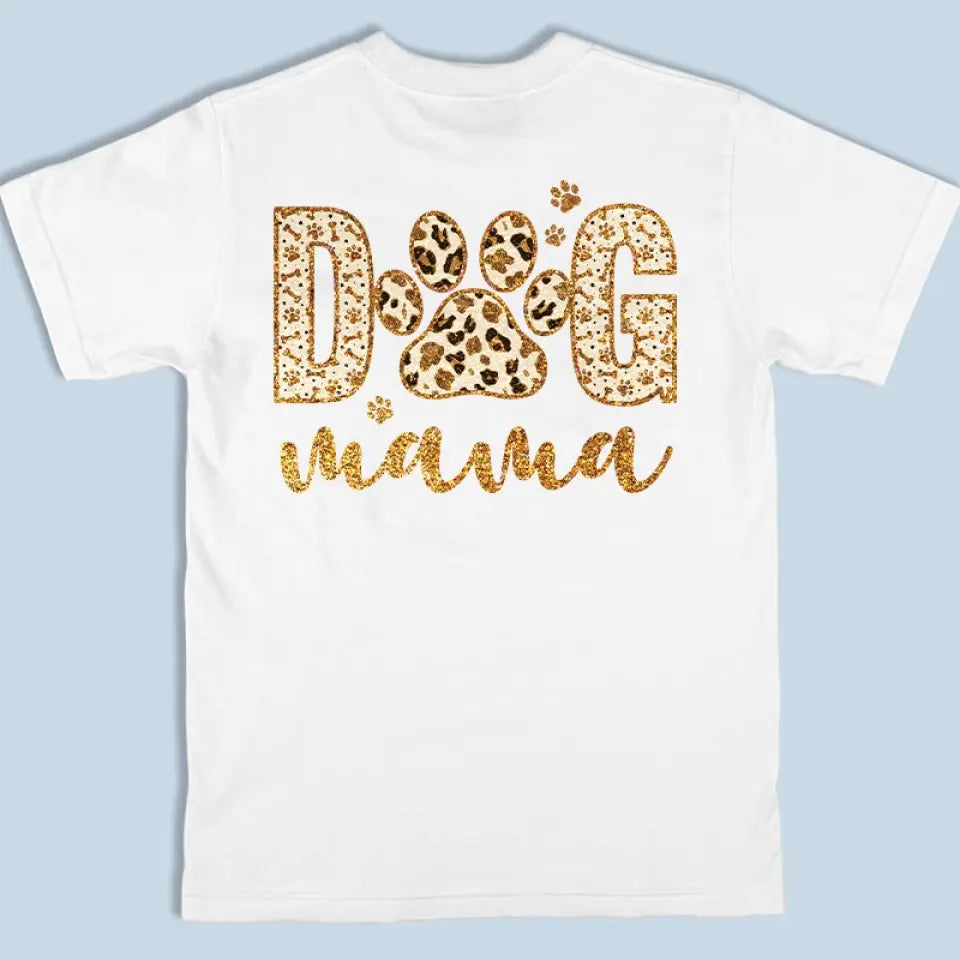 Je t'aime pour toujours, maman chien - T-shirt unisexe personnalisé imprimé recto verso - Cadeau pour propriétaires et amoureux des animaux