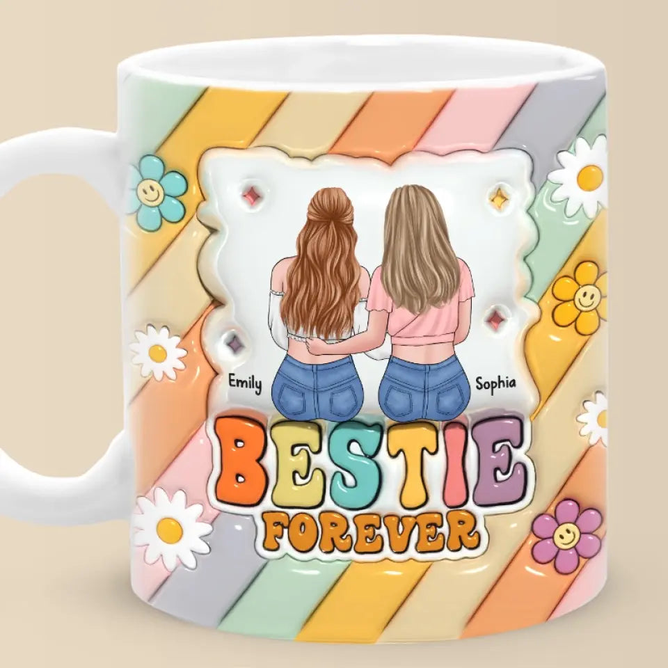 Je suis éternellement reconnaissant de t'avoir eu - Mug personnalisé 3D à effet gonflé - Cadeau pour les meilleurs amis, les meilleures amies, les sœurs