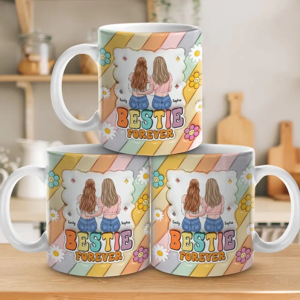 Je suis éternellement reconnaissant de t'avoir eu - Mug personnalisé 3D à effet gonflé - Cadeau pour les meilleurs amis, les meilleures amies, les sœurs