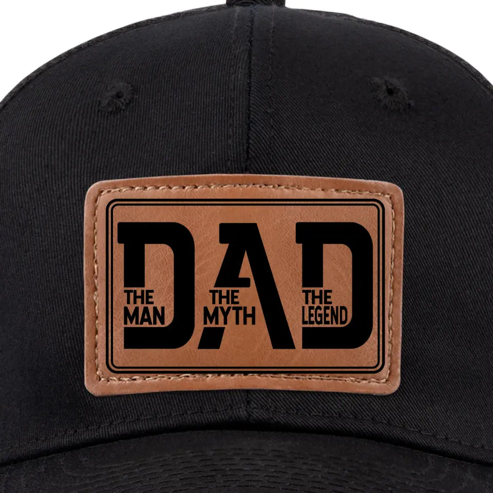 L'amour d'un père est éternel - Chapeau familial en cuir - Cadeau pour papa