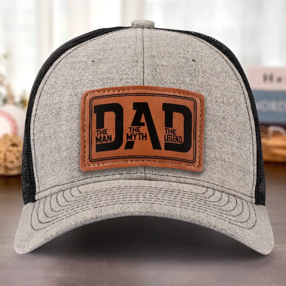 L'amour d'un père est éternel - Chapeau familial en cuir - Cadeau pour papa