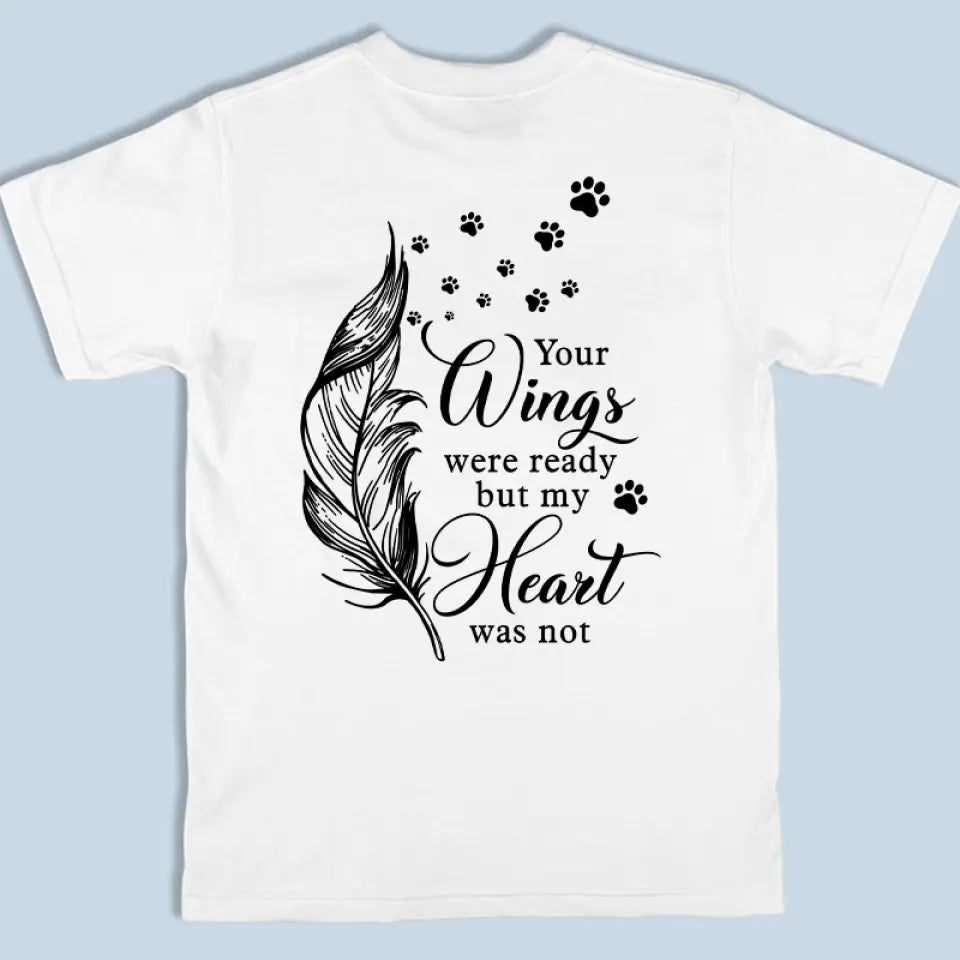 T-shirt unisexe personnalisé avec photo « Ne marchez jamais seul » - Cadeau de condoléances pour les propriétaires et les amoureux des animaux