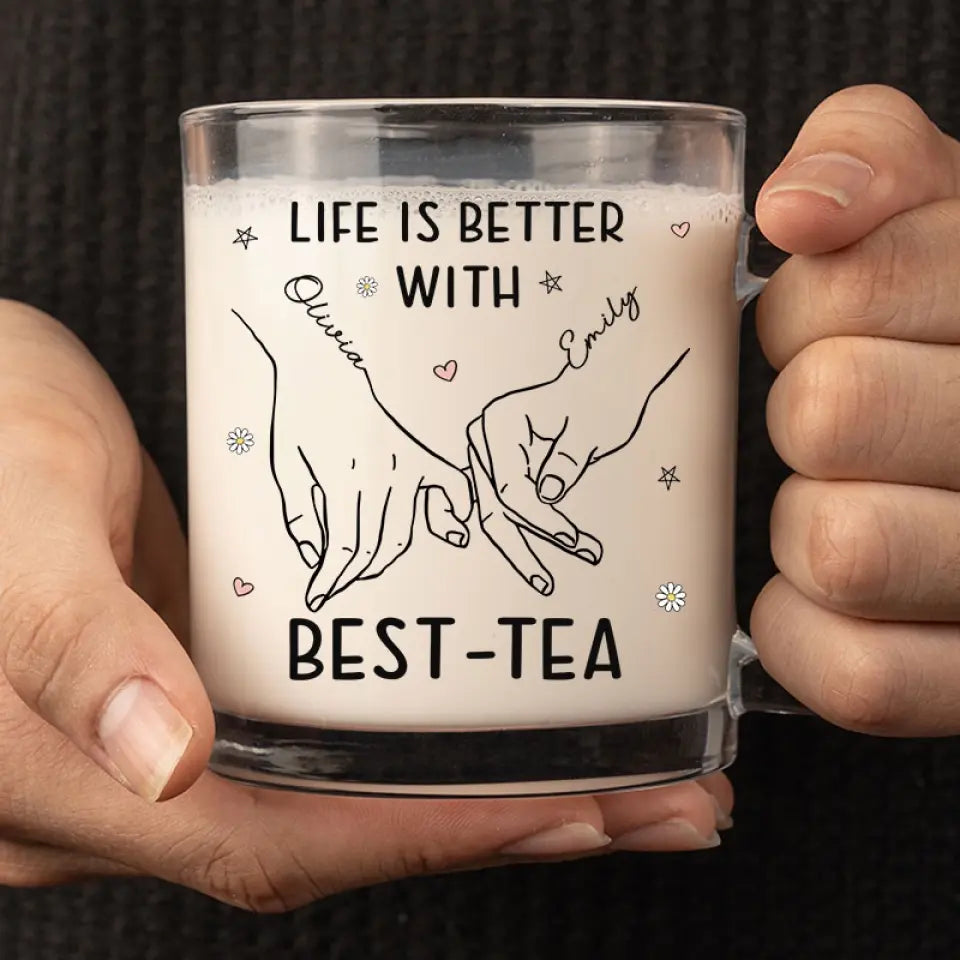 Tu seras toujours mon meilleur ami - Mug en verre personnalisé Bestie - Cadeau pour les meilleures amies, les meilleures amies et les sœurs