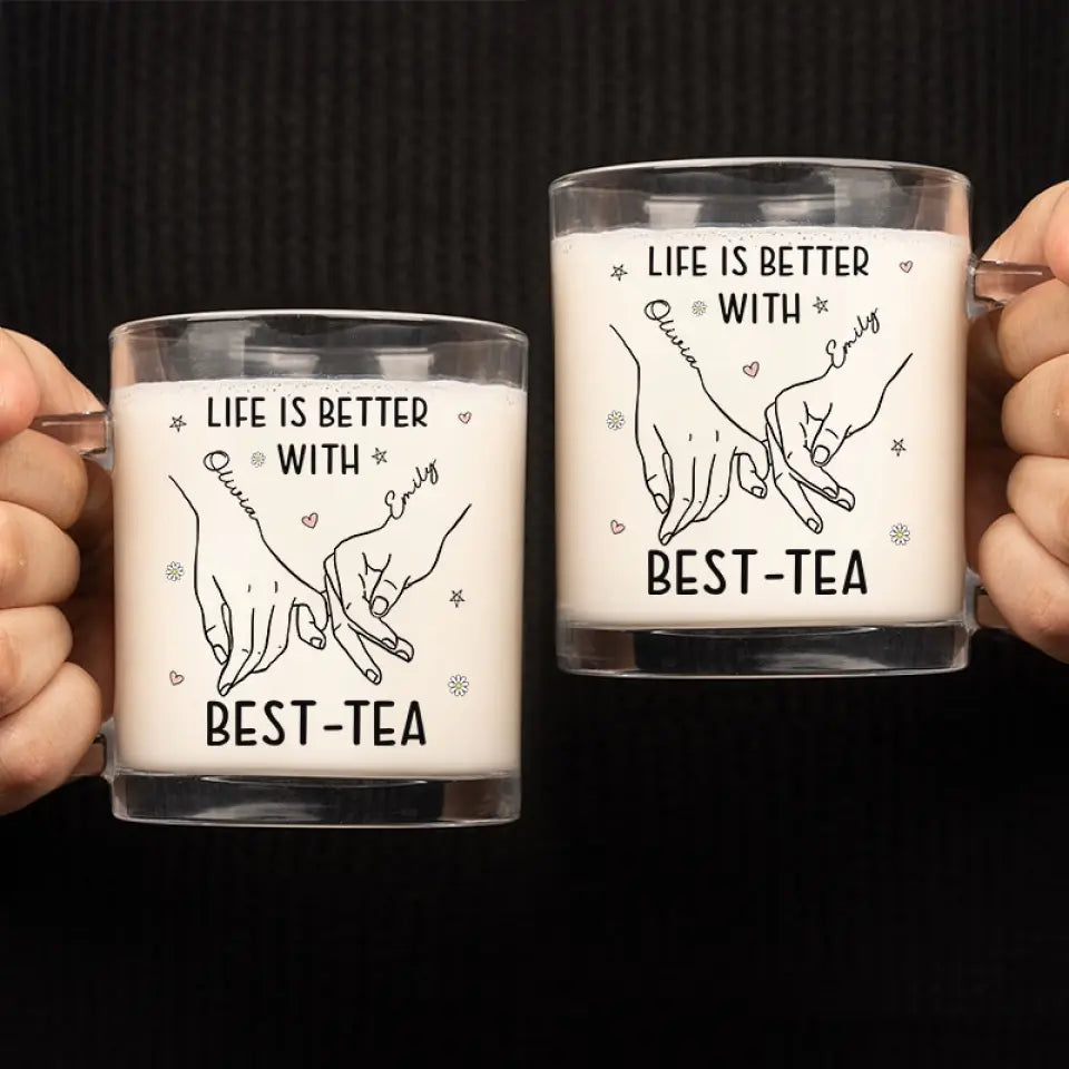 Tu seras toujours mon meilleur ami - Mug en verre personnalisé Bestie - Cadeau pour les meilleures amies, les meilleures amies et les sœurs