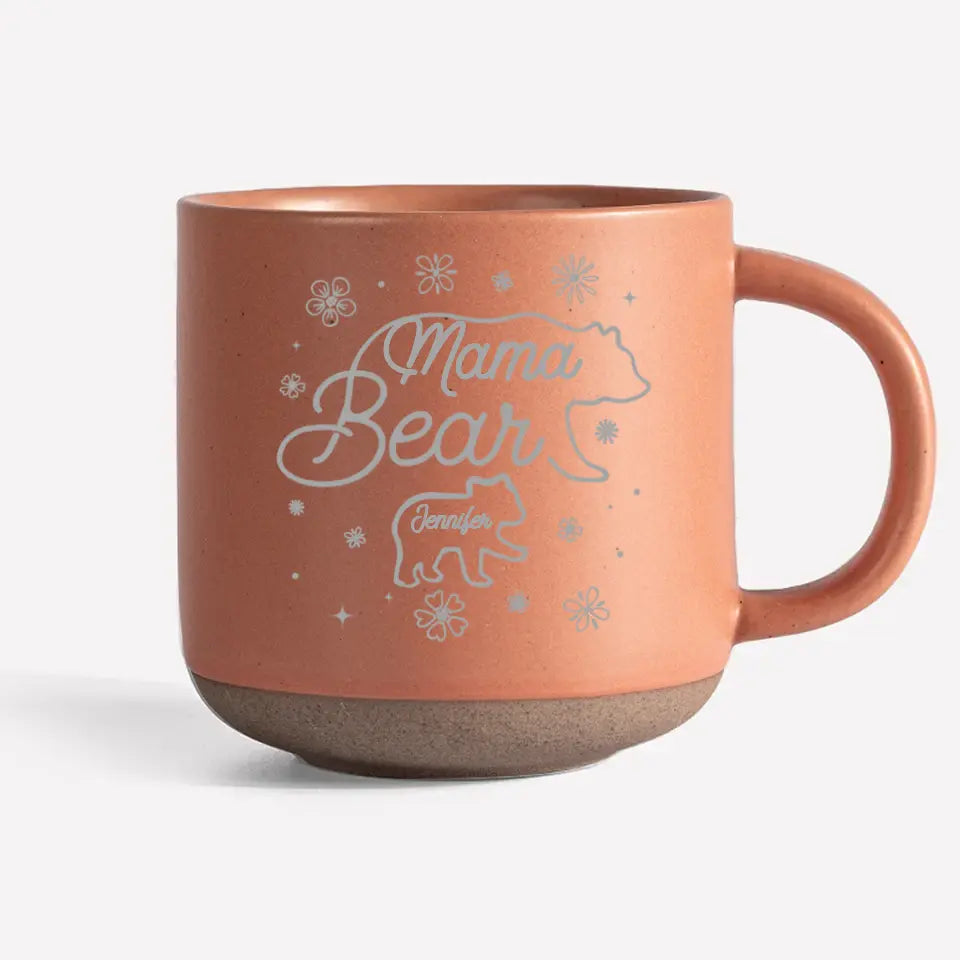Maman Ourse - Mug personnalisé en céramique pour famille - Cadeau pour maman et grand-mère