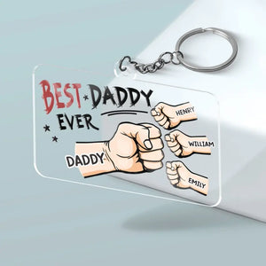 Papa est mon meilleur ami - Porte-clés personnalisé en acrylique de forme personnalisée - Cadeau pour papa, grand-père
