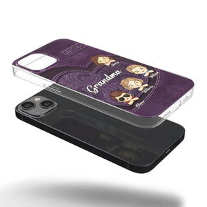 Votre amour inconditionnel nous enveloppe - Coque de téléphone transparente personnalisée pour famille - Cadeau pour maman, grand-mère