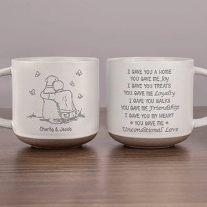 Tu m'as donné un amour inconditionnel - Mug personnalisé en céramique - Cadeau de condoléances pour les propriétaires et les amoureux des animaux