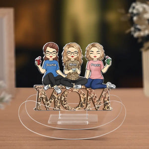 Une fille est un cadeau d'amour - Support à secousses personnalisé en acrylique pour la famille - Cadeau pour maman et grand-mère