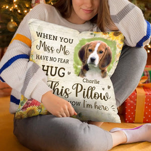 Coussin photo personnalisé : comblez le vide dans vos bras avec ce coussin personnalisé commémoratif. Cadeau de condoléances, cadeau pour les propriétaires d'animaux et les amoureux des animaux.