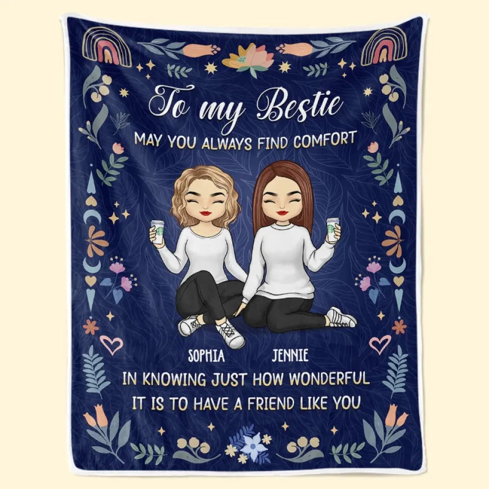Tu es belle à l'intérieur comme à l'extérieur - Couverture personnalisée Bestie - Cadeau pour meilleures amies, BFF, sœurs