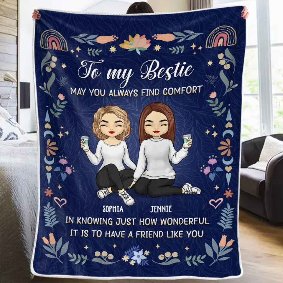 Tu es belle à l'intérieur comme à l'extérieur - Couverture personnalisée Bestie - Cadeau pour meilleures amies, BFF, sœurs