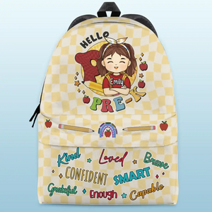 Premier jour d'école ! Réveille-toi ! - Sac à dos enfant personnalisé - Cadeau de rentrée scolaire pour enfant