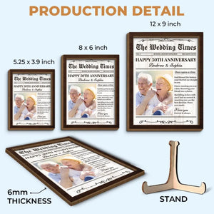 Photo personnalisée « Retomber amoureux » – Plaque en bois personnalisée à 2 couches avec support pour couple – Cadeau pour mari et femme, anniversaire