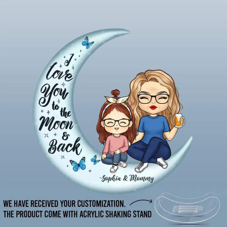 Toujours ma mère, toujours mon amie - Support à secousses personnalisé en acrylique pour la famille - Cadeau pour maman, grand-mère