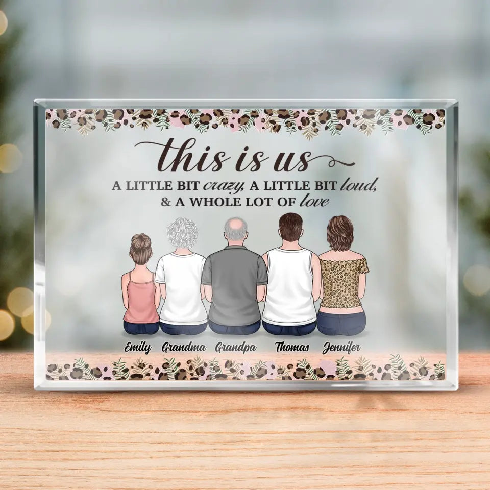 Ensemble, c'est un endroit magnifique où vivre - Plaque rectangulaire en acrylique personnalisée pour la famille - Cadeau pour les membres de la famille