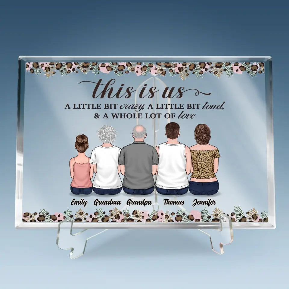 Ensemble, c'est un endroit magnifique où vivre - Plaque rectangulaire en acrylique personnalisée pour la famille - Cadeau pour les membres de la famille