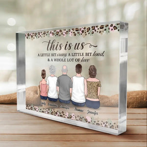 Ensemble, c'est un endroit magnifique où vivre - Plaque rectangulaire en acrylique personnalisée pour la famille - Cadeau pour les membres de la famille