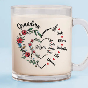 Tasse en verre personnalisée « Maman, grand-mère » – Cadeau pour maman et grand-mère