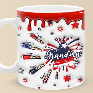 Les meilleures mamans sont promues grand-mère - Mug personnalisé 3D à effet gonflé - Cadeau pour maman et grand-mère