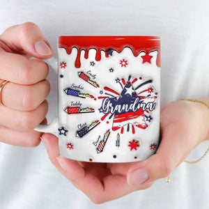 Les meilleures mamans sont promues grand-mère - Mug personnalisé 3D à effet gonflé - Cadeau pour maman et grand-mère