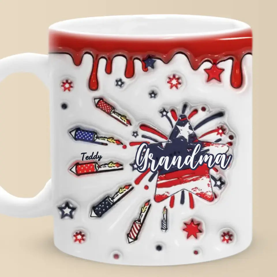 Les meilleures mamans sont promues grand-mère - Mug personnalisé 3D à effet gonflé - Cadeau pour maman et grand-mère