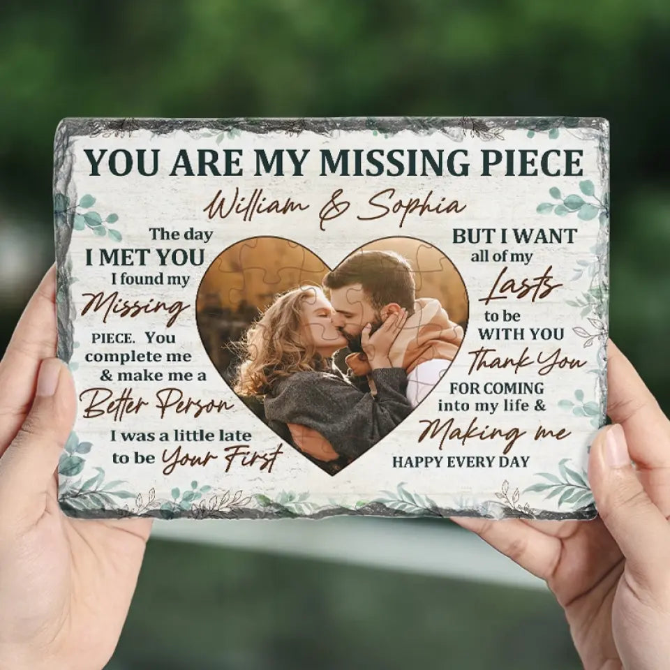 Photo personnalisée « Je veux que tous mes derniers jours soient avec toi » - Pierre rectangulaire personnalisée avec support pour couple - Cadeau pour mari et femme, anniversaire